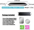SALEX Flat Magnetic Phone Mount 3 Pack. Silver Cell Phone Holder for Car Dashboard, Wall, Truck. Universal Stick on iPad Wall Magnet Mount Kit for Tablets, Smartphones. Magnetic Phone Mount for iPhone