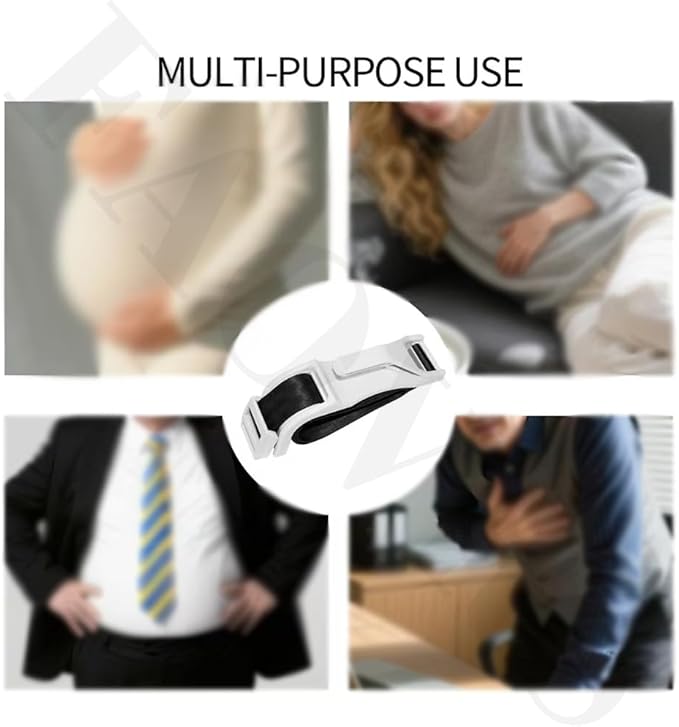 Universal Fastening Straps for Car Seat Cushions - Adjustable Extension Bands, White