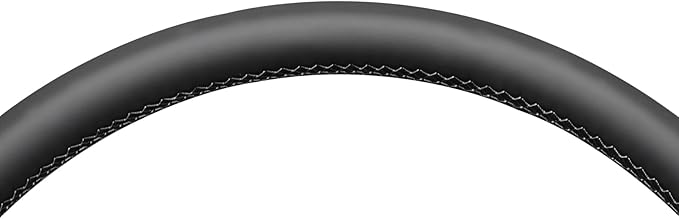 MEWANT Hand Stitch Steering Wheel Cover for Chevy Silverado 1500 2500 Suburban Black Real Leather Steering Wheel Wrap