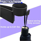 YoRise 2PCS Dual Slot Car Seat Gap Filler Organizer, Multifunctional Car Side Seat Gap Guard Spacer with Cup Holder, Universal Auto Storage Accessories for Preventing Items Falling Out (Black)