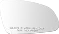 TRQ Right Passenger Side Mirror Glass Convex Snap On Clear Compatible with 2018-2022 Hyundai Kona HY1325113