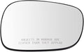 TRQ Passenger Side Mirror Glass Heated Convex Compatible with 2011-2014 BMW X3 2015 X3 To 3-31-14 Production Date 2012 X1 To 