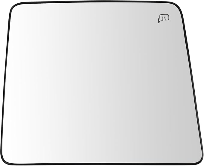TRQ Right Upper Mirror Glass Heated Convex Snap-On Compatible with 2013-2014 Ford F-150 Passenger Side FO1325150