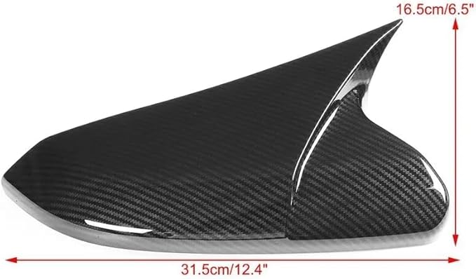 Side Mirror Cover Caps Rearview Cover ABS Ox Horn Door Side Mirror Trim Cover For Honda Civic 10th Gen 2016-2021 (Carbon Fiber)