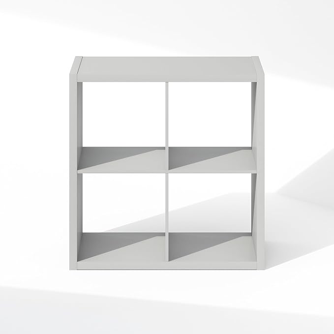 Furinno Cubic Closet Organizers and Storage, 4-Cube Closet Organizer, Open Shelf Closet Storage, Extra Thick Frame for Wardro