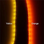 ALITOVE Orange LED Strip Lights 16.4ft 5050 SMD Black PCB 5M 300 LEDs Waterproof IP65 12V DC for Home Hotels Clubs Shopping malls Cars Lighting