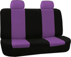 FH Group Flat Cloth Car Seat Covers Purple/Black