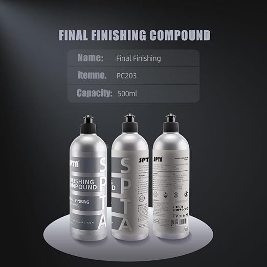 Final Finish Polishing Compound, SPTA 16.91oz (500ml) Polishing Compound Car Scratch & Swirl Remover Rubbing Compound & Finishing Polish Buffing Compound Swirl Remover for Automotive Paint Correction
