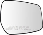 TRQ Right Passenger Side Mirror Glass Convex Compatible with 2015-2019 Nissan Versa 2015-2019 Versa Note