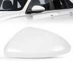 DERI Driver Side Mirror Cap Compatible with Volkswagen Jetta 2019 2020 2021 2022 2023 2024 2025, Left Side Mirror Cover fit for VW Jetta US Version Without Turn Signals, Super white