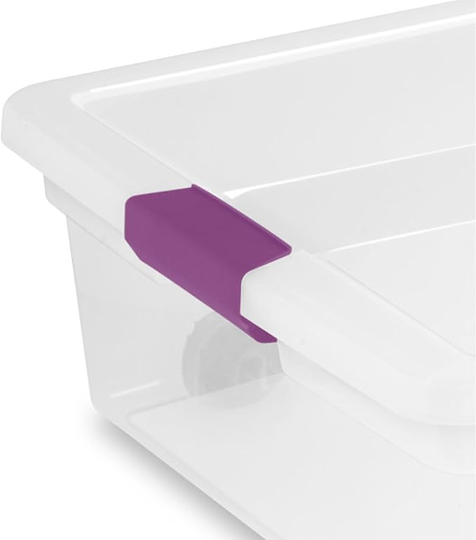 Sterilite 60 Qt ClearView Latch Wheeled Underbed Storage Box, Stackable Bin with Lid, Plastic Container to Organize Underbed,
