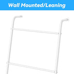 ABQ 4-Tier White Metal Blanket Ladder, Wall Leaning Towel Rack, Decorative Space Saving Shelf for Living Room, Bedroom, Bathr