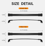 330lbs Lockable Roof Rack Cross Bars Fit for 2021-2026 Chevrolet Chevy Suburban & Tahoe & GMC Yukon/Yukon XL & Cadillac Escalade/Escalade ESV Aluminum Heavy Duty Roof Rails Crossbar