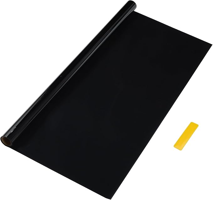 Car Window Tint Film Window Privacy Film Car Carbon 2PLY PET 9.84 ft x 19.69 Inch 1 Pc Black VLT 16% IRR 60% UVR 95%
