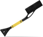 Baderke Snow Brush and Ice Scrapers for Car Windshield Detachable Window Snow Scrapers and Brush with Ergonomic Foam Grip Ice Removal Tool for Cars, Trucks, Suvs(Yellow)