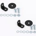 A Set of 2 Heavy Duty 90 Degree Angled L Seat Belt L Bracket Mount Kit – 4/5/6 Point Racing Harness Compatible, Black Electroplated Steel