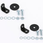 A Set of 2 Heavy Duty 90 Degree Angled L Seat Belt L Bracket Mount Kit – 4/5/6 Point Racing Harness Compatible, Black Electroplated Steel