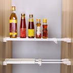 Extendable Narrow Closet Tension Shelf Slim Cupboard Divider Rod Adjustable Cabinet Organization Storage Rack Windowsill Bath