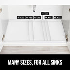 GORILLA GRIP Waterproof Silicone Under Sink Mat with Raised Lip for Kitchen and Bathroom, Cabinet Shelf Liner Stay in Place M