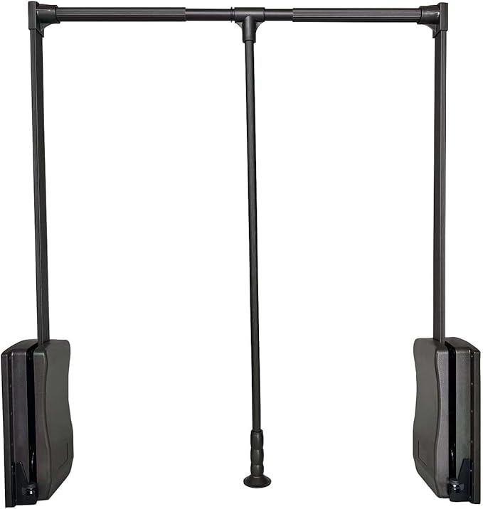 brand Wardrobe lift clothes rack,Pull Down Closet Rod for Hanging Clothes, Retractable Wardrobe Hanger for Cabinet, Aluminium