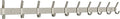 Coat Rack Wall Mount – Brushed Nickel 30 Inch Stainless Steel Hook Rail with 10 Heavy Duty Double Coat Hooks – Wall Mounted C