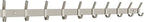 Coat Rack Wall Mount – Brushed Nickel 30 Inch Stainless Steel Hook Rail with 10 Heavy Duty Double Coat Hooks – Wall Mounted C