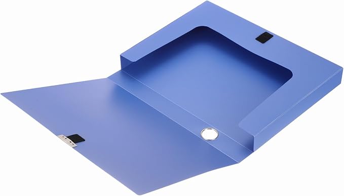 M&G File Organizer Box, Blue A4 Plastic Storage File Boxes File Folder Document Boxes Cabinet Archives Cases Boxes with Lid f