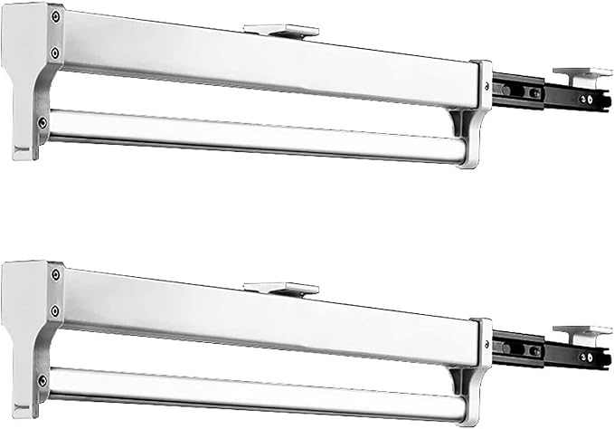 Sliding Wardrobe Closet Rod - Extendable Clothes Rail, Extendable Wardrobe Rail In Steel, Household Space-Saving Pants Storag