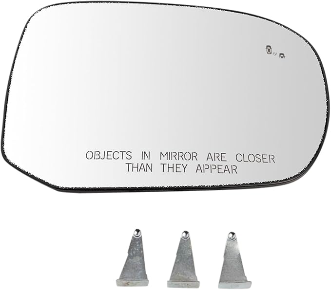 TRQ Passenger Side Mirror Glass Heated Blind Spot Convex Clear Compatible with 2020 2021 2022 Kia Telluride KI1325129