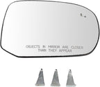 TRQ Passenger Side Mirror Glass Heated Blind Spot Convex Clear Compatible with 2020 2021 2022 Kia Telluride KI1325129