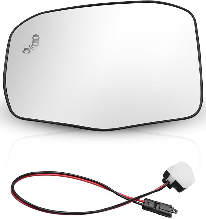 Left Driver Side Mirror Glass Fit for Honda CR-V 2023-2025 EX-L Touring Hybrid-Sport-Touring Hybrid-Touring (Only for Models with BSD), with Heating & Blind Spot Detection Function