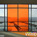 VViViD Transparent Colorful Vinyl Window Tinting Sheets (1.49ft x 5ft, Orange)