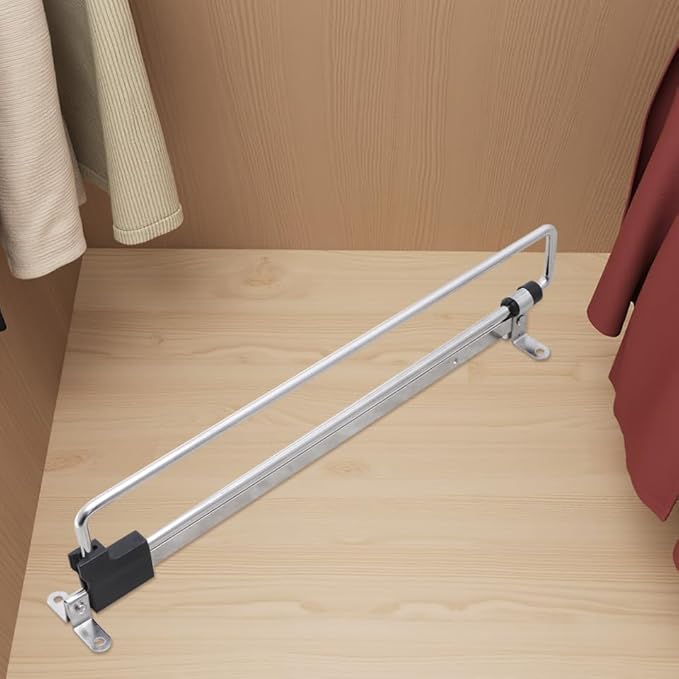 ABOOFAN 3pcs Retractable Wardrobe Clothes Hanger Closet Rod Stainless Steel Sliding Clothes Rack for Pants Scarves Skirts Coa