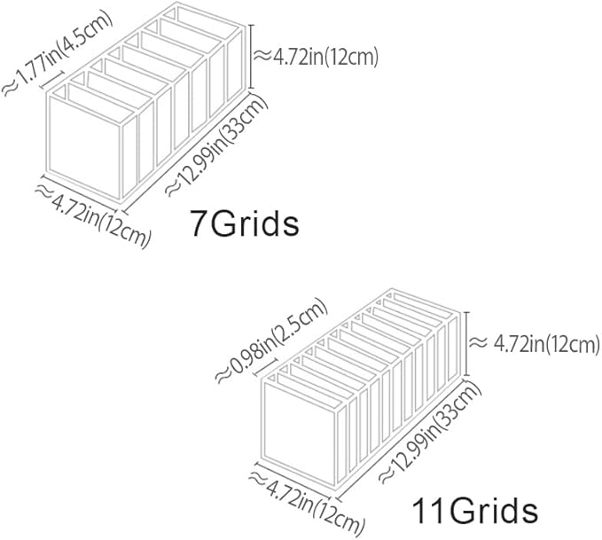 HSLFUAI 3 Pack Drawer Organizer for Underwears, Sock,Tie Foldable Closet Organizer Drawer Soft Fabric Dresser Drawer Divider 