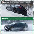 SCITOO Snow Chains For Car,2 Pack Emergency Anti Slip Tire Chain Width 265/70-16,265/75-16,265/65-17,275/65-17,265/60-18,265/