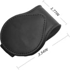 Sunglasses Holder for Car, Leather Glasses Frame, Eyeglass Hanger Card Clip for Car Sun Visor,Sunglasses Holder Compatible with Bronco (Red)