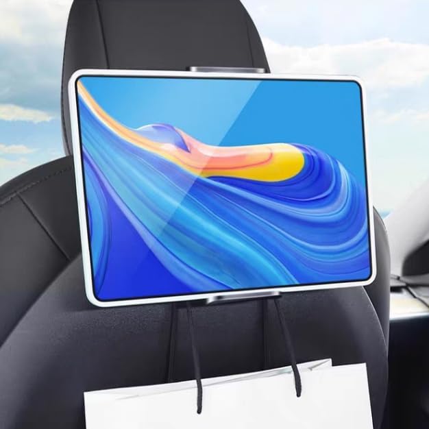 2 pieces Headrest Tablet Holder for Tesla Model 3/Y Friendly Back Seat Tablet Mount, Road Trip Essentials for Kids iPad Pro Air 6-13"，360° Adjustable Travel Rotation Stand Accessories (1 piece)