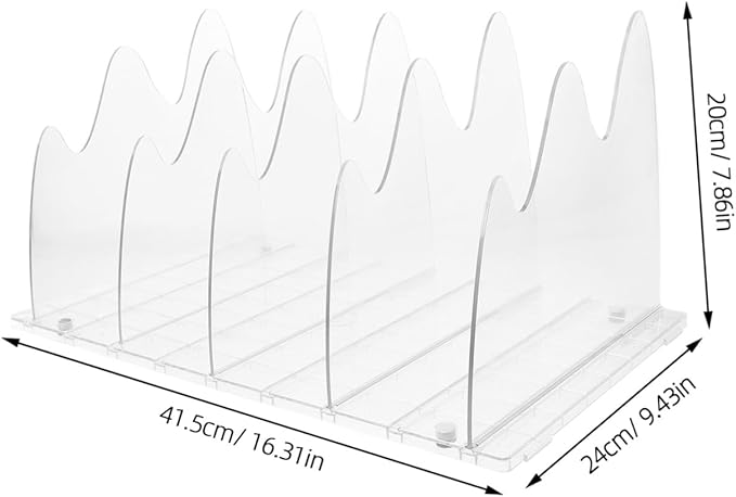 Garneck Clear Handbag Shelf Divider Closet Organizer for Bags Sturdy Storage with Non-Slip Base for Supermarkets and Home Use