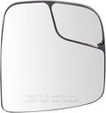 TRQ Passenger Side Mirror Glass Heated with Spotter Glass Convex Snap On Compatible with 2015-2021 Nissan NV200 NI1325126