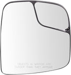 TRQ Passenger Side Mirror Glass Heated with Spotter Glass Convex Snap On Compatible with 2015-2021 Nissan NV200 NI1325126