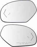 Wairau 2pcs Left & Right Driver & Passenger Side Heated Exterior Rear View Mirror Glass Signal Blind Spot Detection Kit for G
