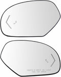 Ren Tsui 2pcs Left & Right Driver & Passenger Side Heated Exterior Rear View Mirror Glass Signal Blind Spot Detection Kit for