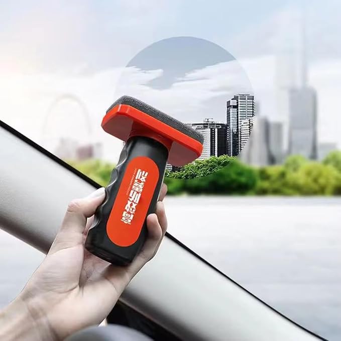 ELEFOCUS Automotive Glass Cleaner,120ml Car Rain-proof Anti-fog Agent Oil Film Remover Sponge Car Window Wiper (Oil Film Remo