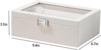 Bracelet Holder Organizer Box, Jewelry Storage Case with 2 Rods, Bangle Watch Display Tray for Women Girls (Beige)