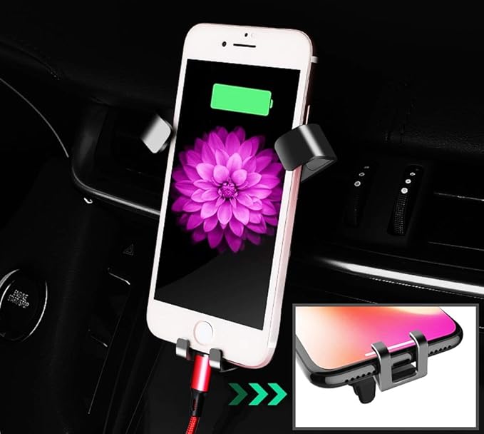 iJDMTOY Dashboard Direct Clip-On Mount Phone Gravity Holder Compatible with Porsche 2016-2017 Cayenne (Won't Occupy Air Vent Opening)