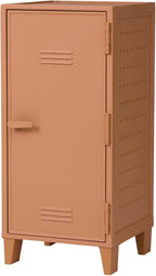 TENMA Orange Retro Cute Locker-Shaped Storage Box, Fits Peg Cabinet, Vertical Storage, Easy Assembly, No Tools Required, Size