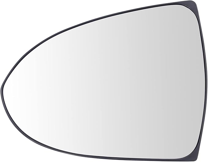 TRQ Driver Side Mirror Glass Non Heated with Backing Plate For Factory Equipped & Aftermarket Mirrors Compatible with 2011-20