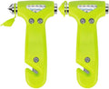 ACEBON 2-Pack Car Safety Hammer Seatbelt Cutter, Auto Emergency Escape Hammer with Window Glass Breaker and Seat Belt Cutter,