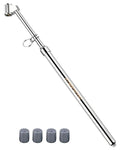 ATsafepro 13" Dual Head Tire Pressure Gauge 20-220PSI, Stainless Steel Heavy Duty Semi Truck Air Gauge for Cars, Trucks & RVs, Accurate & Durable for Tire Pressure Check, Schrader Valve Compatible