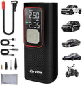 Tire Inflator Portable Air Compressor, 3X Faster 25000mAh 160 PSI Air Pump for Car Tires- Cordless, with Pressure Gauge, LED Light & Digital Display, for Car, Truck, Motor, E-Bike and Bicycle Pro